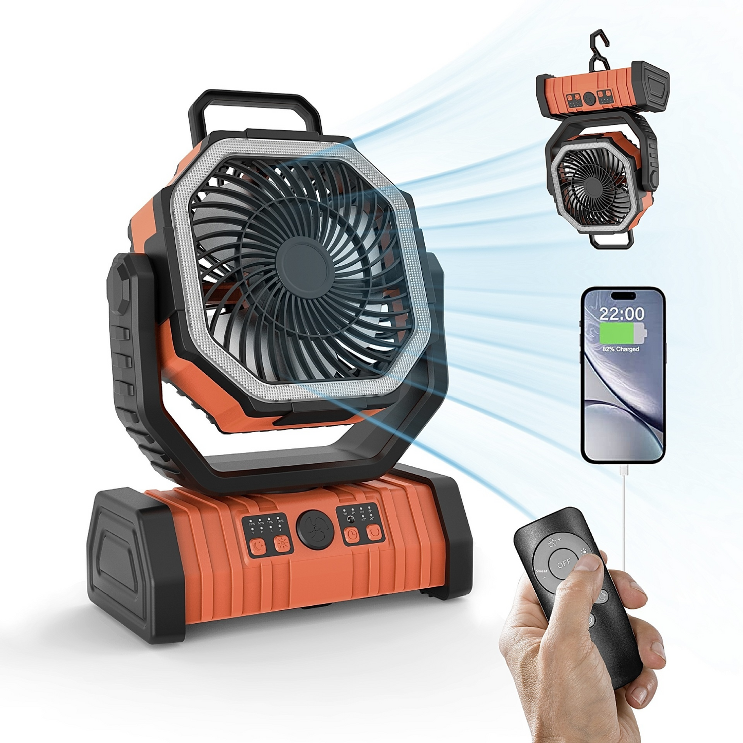 Outdoor Household Power Bank LED Light Camping Fan by My Store 4
