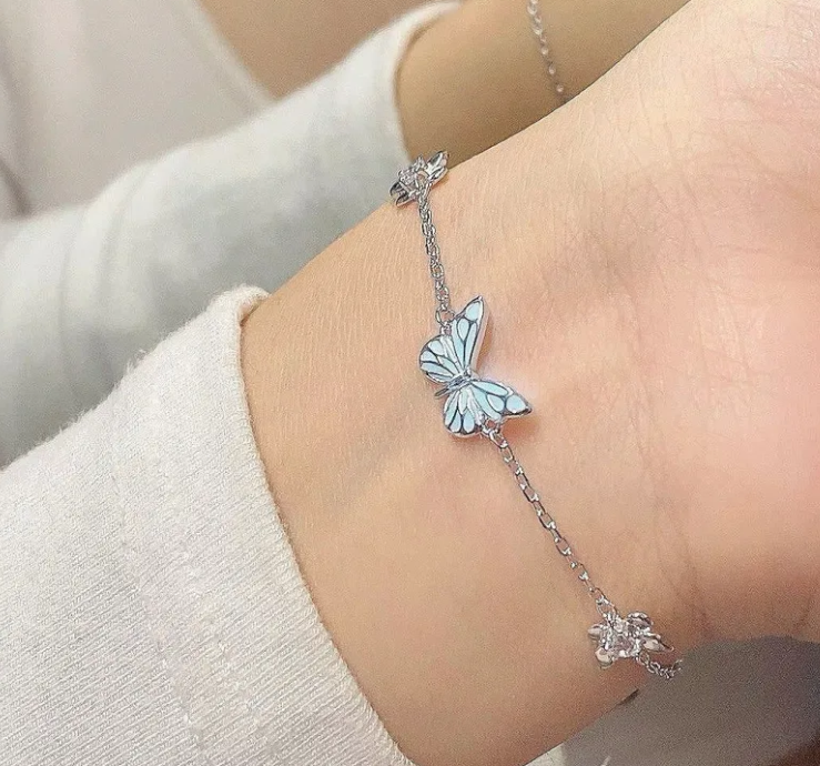 Blue Luminous Smart Butterfly Necklace by My Store 4