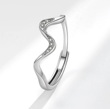 Water Wave Silver Ring in Fashion Design by My Store 4