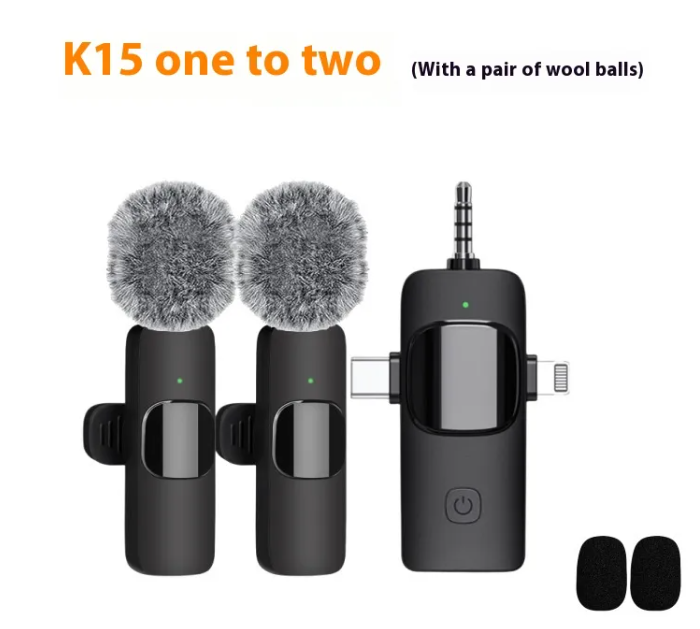 Wireless Collar Clip Microphone Three-in-one Three Connector Mini Microphone 35 Hole by My Store 4