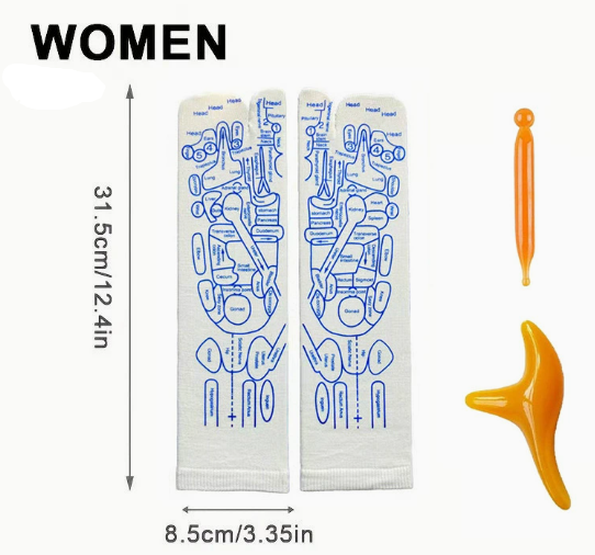 Reflexology Socks with Massage Tool (One Set) by My Store 4