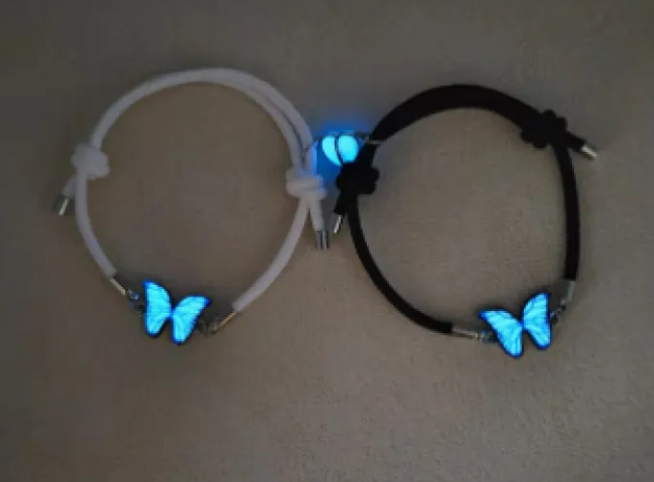 Blue Luminous Smart Butterfly Necklace by My Store 4