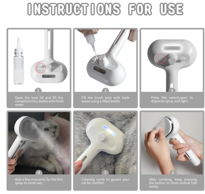 Pet Hair Spray Brush by My Store 4