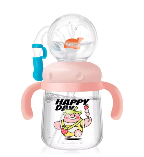 Children's Whale Cartoon Diving Fountain Water Bottle - Tritan Leakproof Sippy Cup (Various Sizes & Colors) by My Store 4