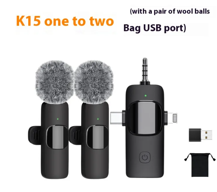 Wireless Collar Clip Microphone Three-in-one Three Connector Mini Microphone 35 Hole by My Store 4