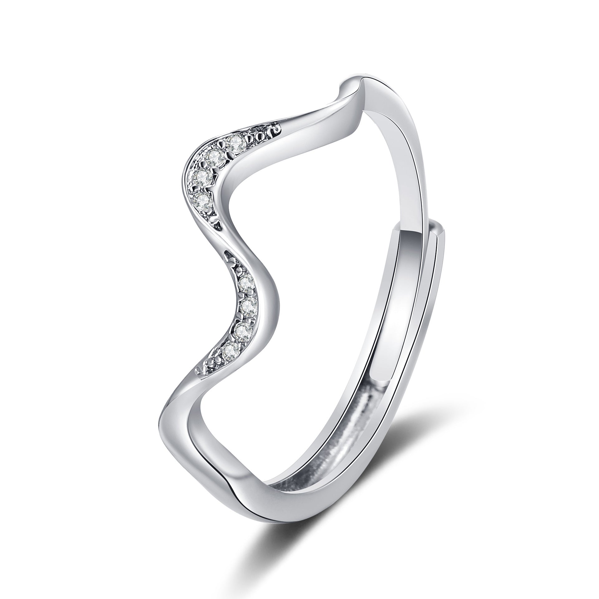 Water Wave Silver Ring in Fashion Design by My Store 4