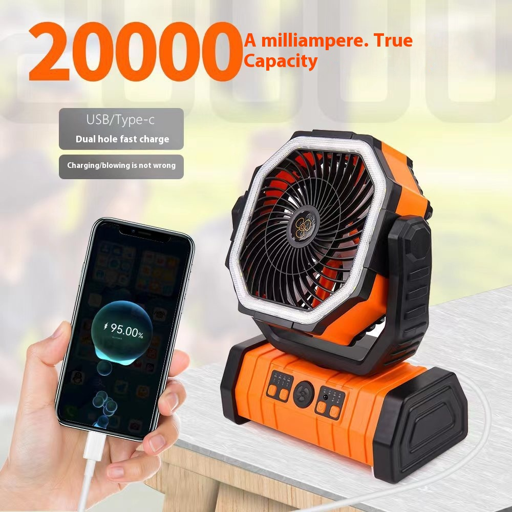Outdoor Household Power Bank LED Light Camping Fan by My Store 4