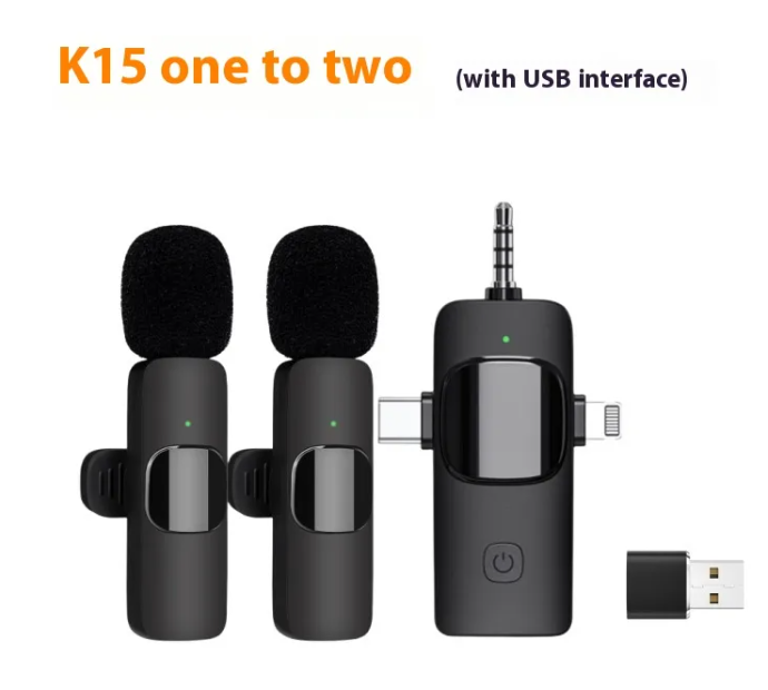 Wireless Collar Clip Microphone Three-in-one Three Connector Mini Microphone 35 Hole by My Store 4