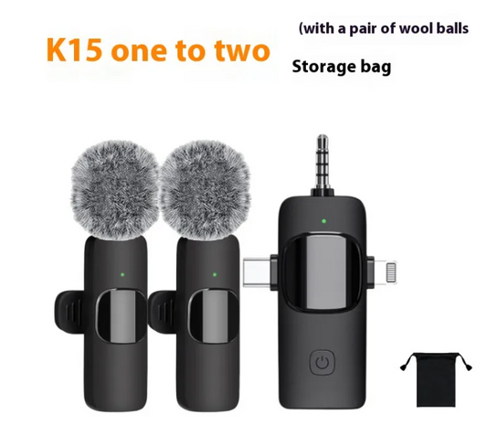 Wireless Collar Clip Microphone Three-in-one Three Connector Mini Microphone 35 Hole by My Store 4