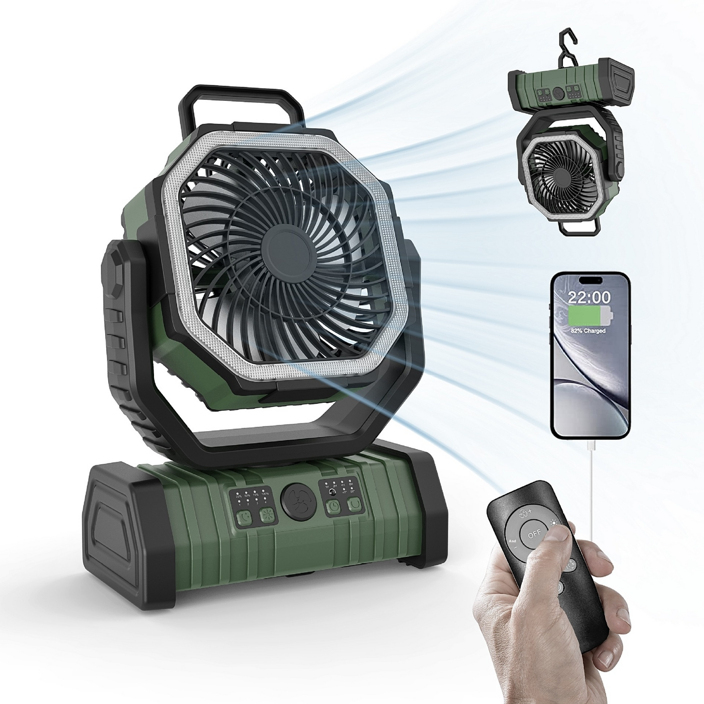 Outdoor Household Power Bank LED Light Camping Fan by My Store 4