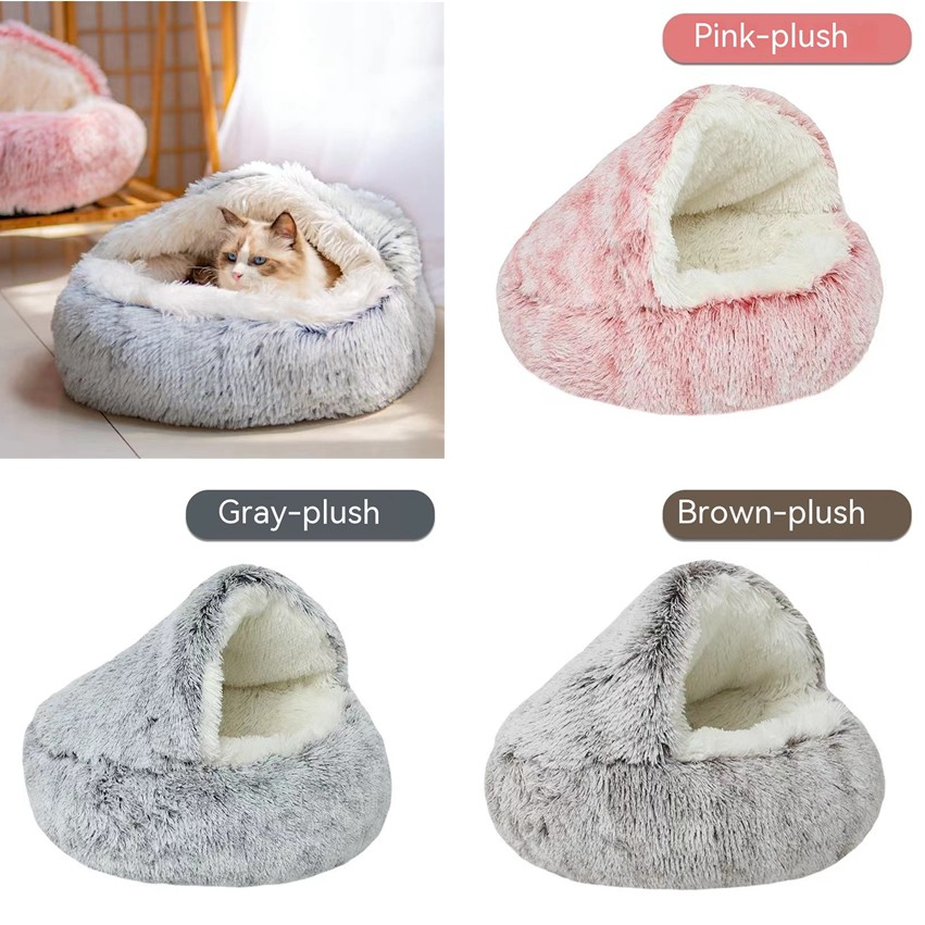 Cozy Nest Semi-Closed Pet Bed for Cats and Small Dogs by My Store 4
