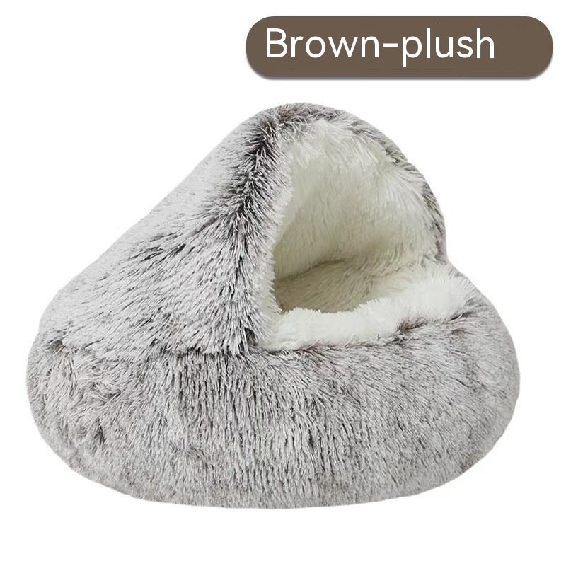 Cozy Nest Semi-Closed Pet Bed for Cats and Small Dogs by My Store 4