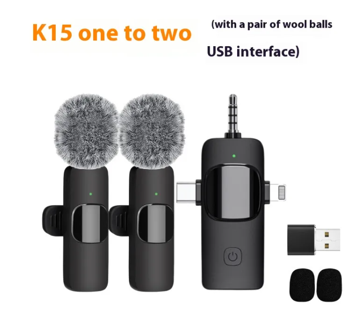 Wireless Collar Clip Microphone Three-in-one Three Connector Mini Microphone 35 Hole by My Store 4