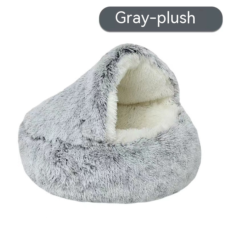 Cozy Nest Semi-Closed Pet Bed for Cats and Small Dogs by My Store 4