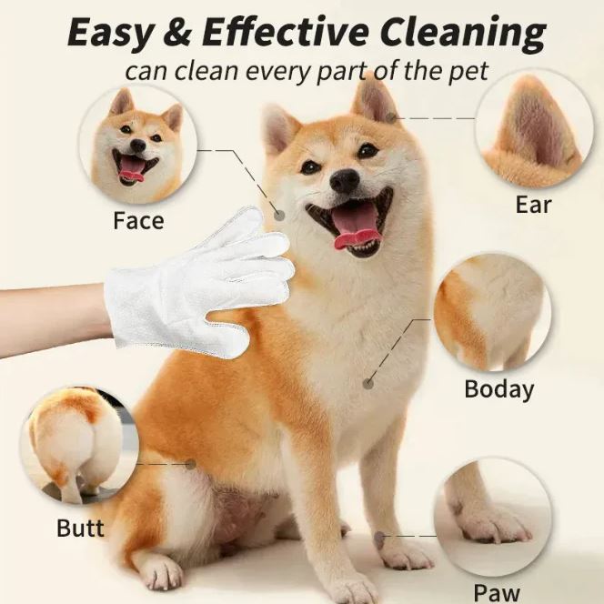 Pet Cleaning Gloves & Wipes by My Store 4