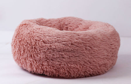 Round Plush Dog Bed for Small Dogs and Puppies by My Store 4